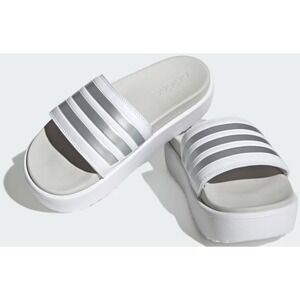 Adidas Adilette Platform Sandal IE9703 White Women's Size 8 M New